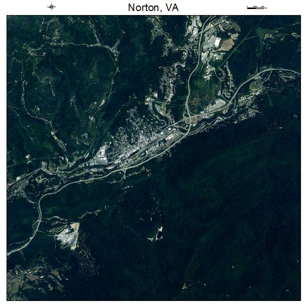 Norton, VA air photo map