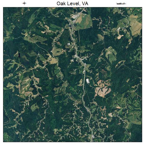 Oak Level, VA air photo map