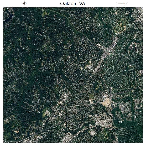 Oakton, VA air photo map