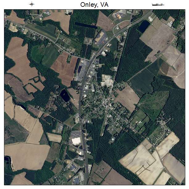 Onley, VA air photo map