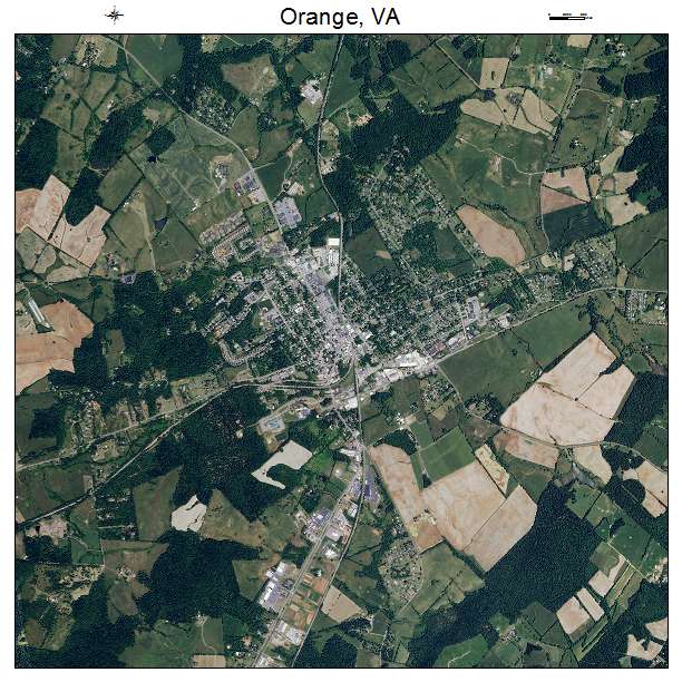 Orange, VA air photo map