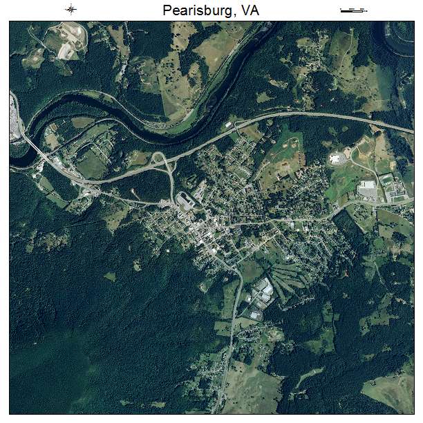 Pearisburg, VA air photo map