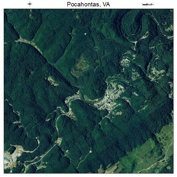 Pocahontas, VA air photo map