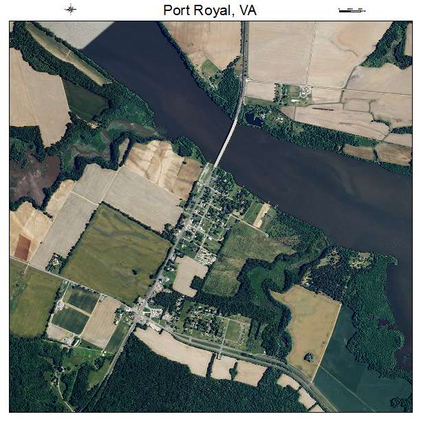 Port Royal, VA air photo map