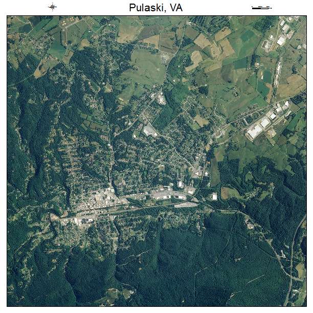 Pulaski, VA air photo map