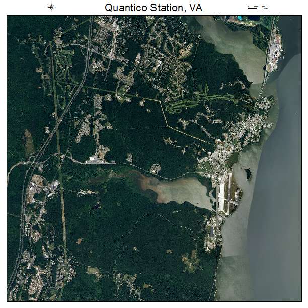 Quantico Station, VA air photo map