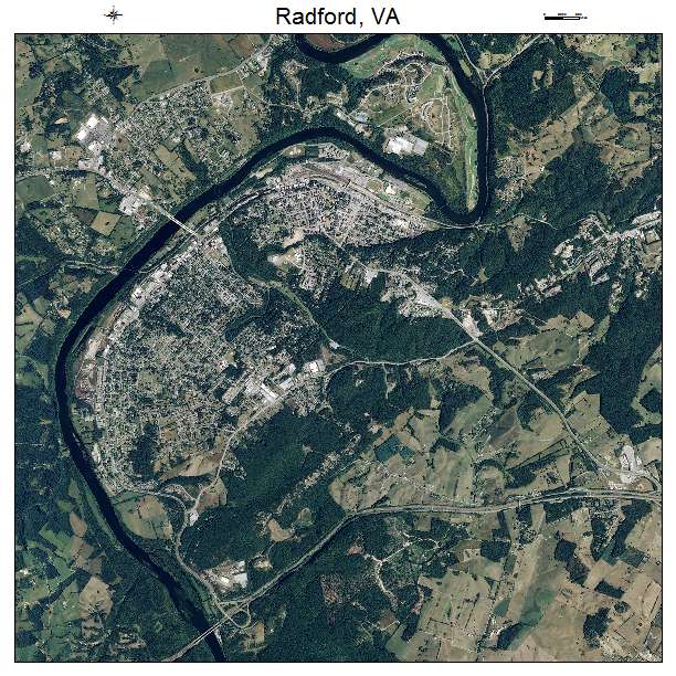Radford, VA air photo map