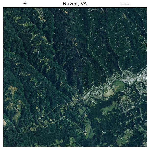 Raven, VA air photo map