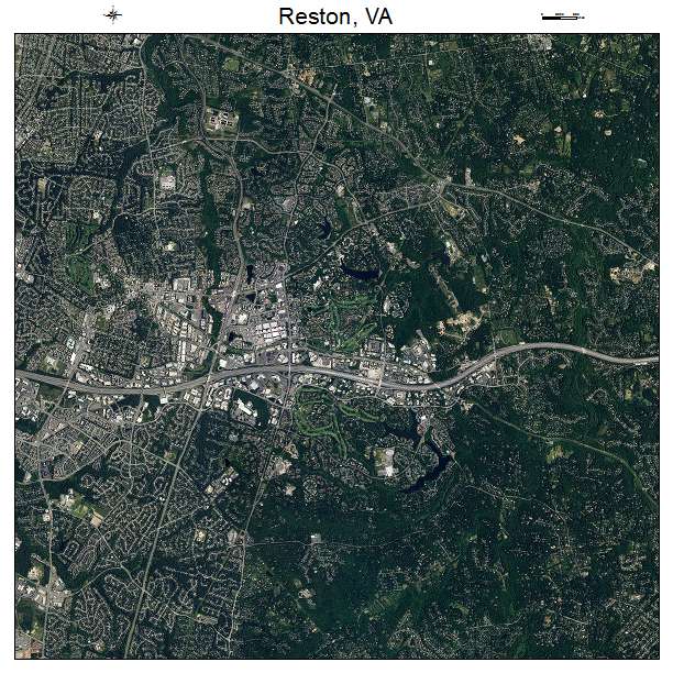 Reston, VA air photo map