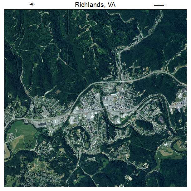 Richlands, VA air photo map