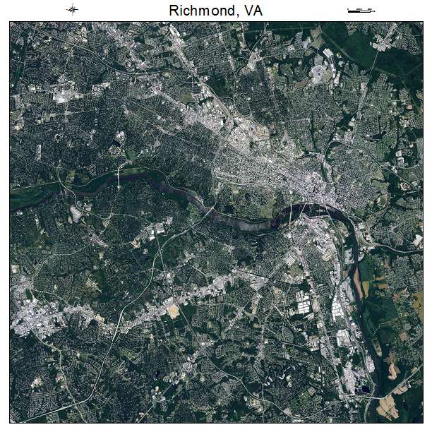 Richmond, VA air photo map