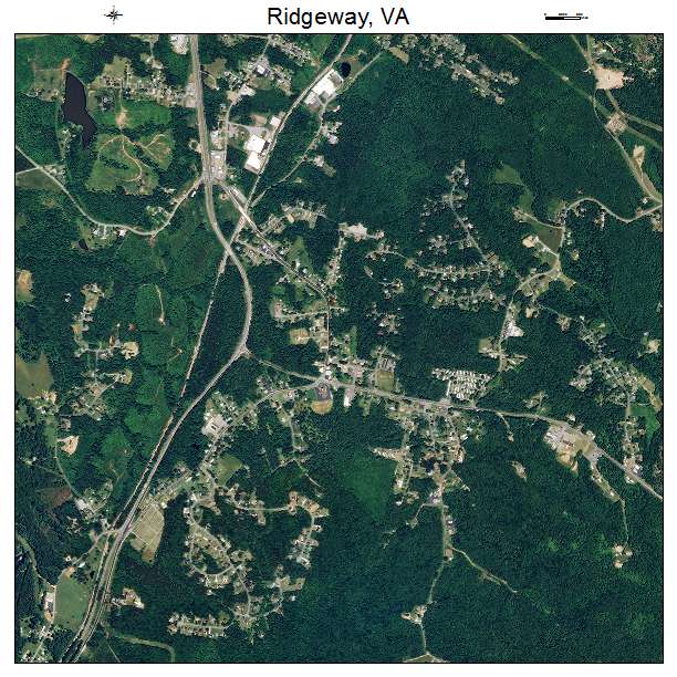 Ridgeway, VA air photo map