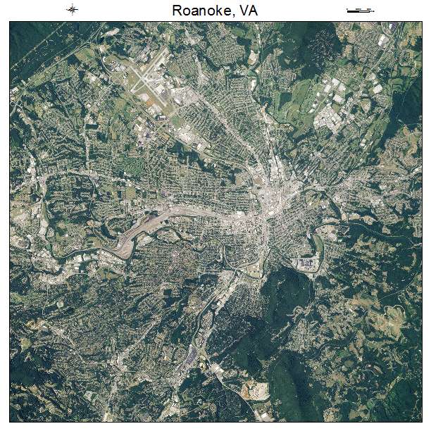 Roanoke, VA air photo map