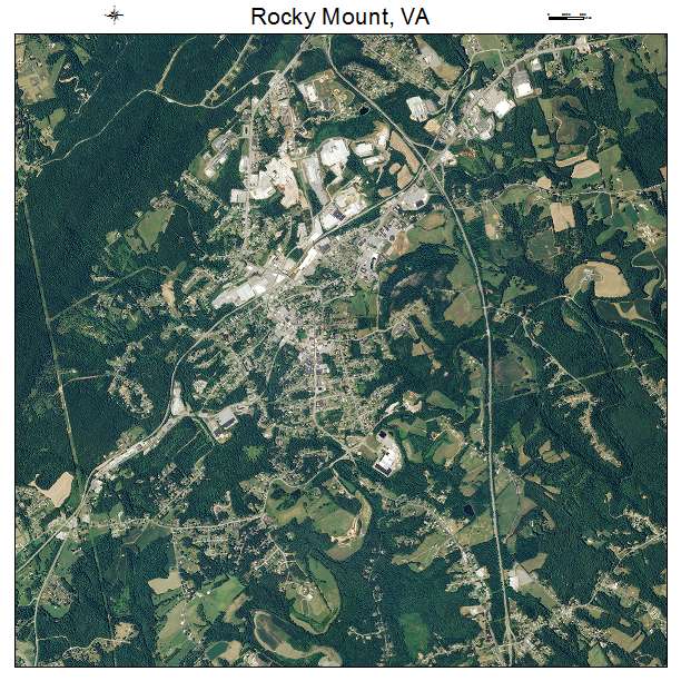 Rocky Mount, VA air photo map