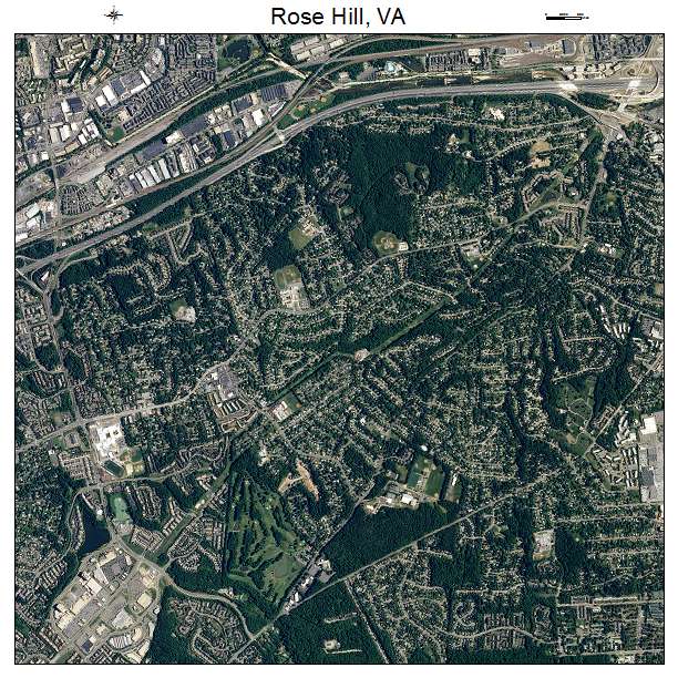 Rose Hill, VA air photo map