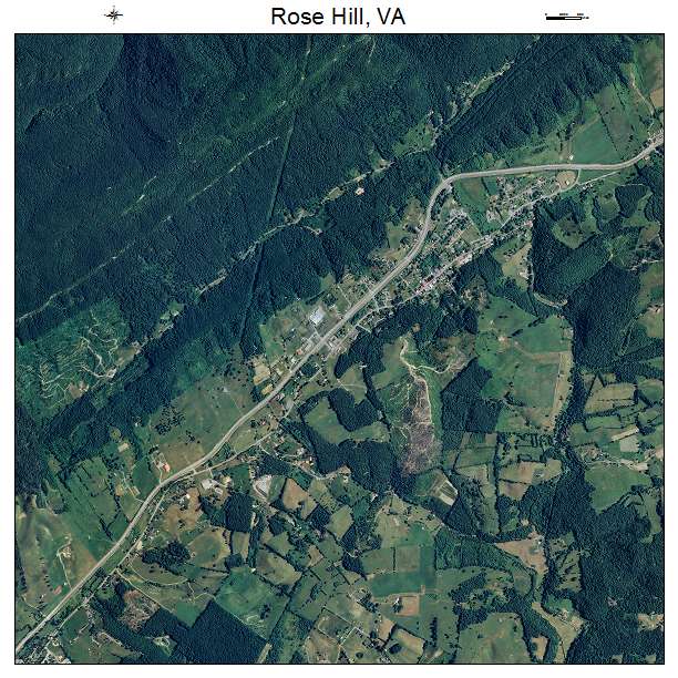 Rose Hill, VA air photo map