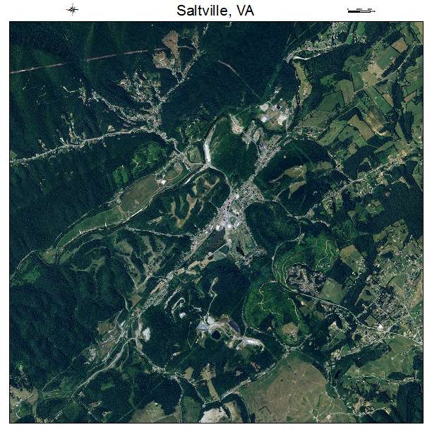 Saltville, VA air photo map