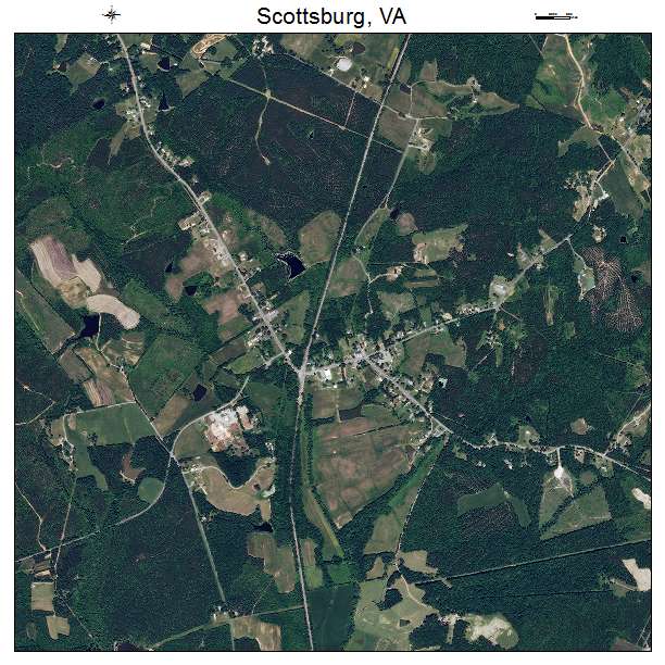 Scottsburg, VA air photo map