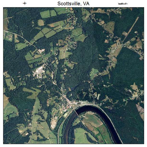 Scottsville, VA air photo map