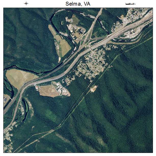 Selma, VA air photo map