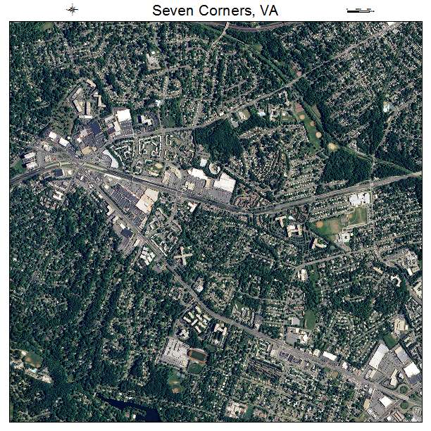 Seven Corners, VA air photo map