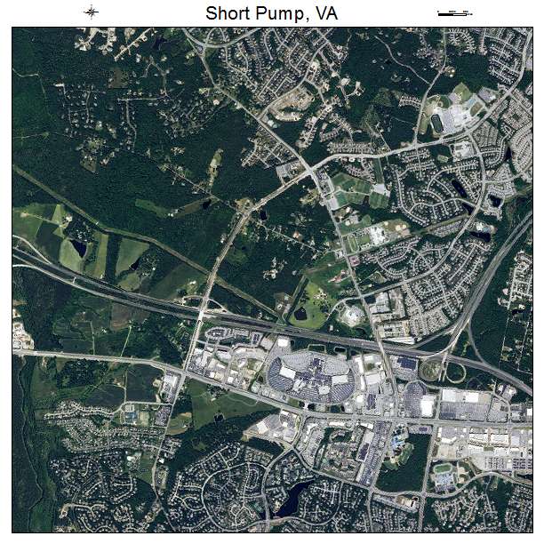 Short Pump, VA air photo map