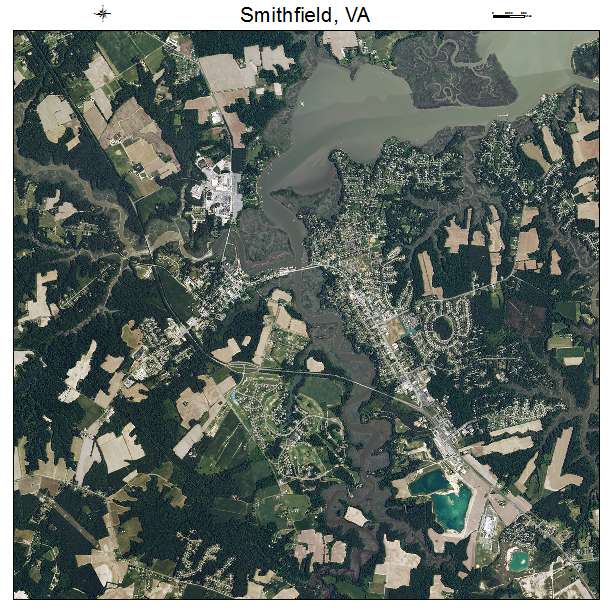 Smithfield, VA air photo map