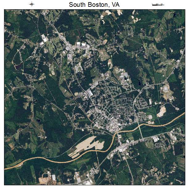 South Boston, VA air photo map