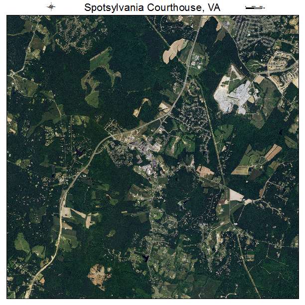 Spotsylvania Courthouse, VA air photo map