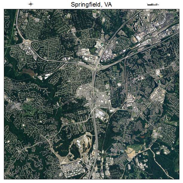 Springfield, VA air photo map