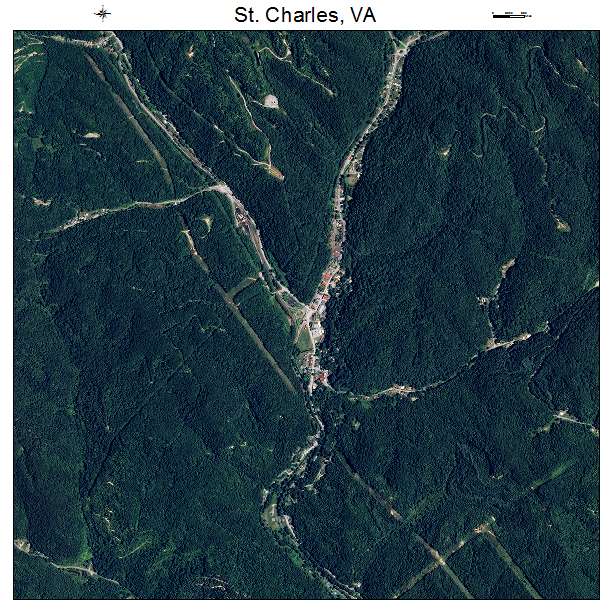 St Charles, VA air photo map
