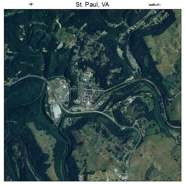 St Paul, VA air photo map