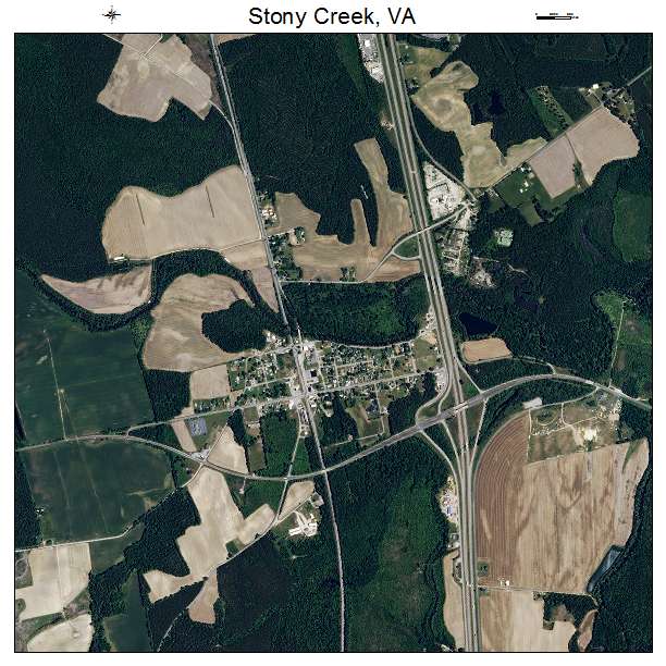 Stony Creek, VA air photo map