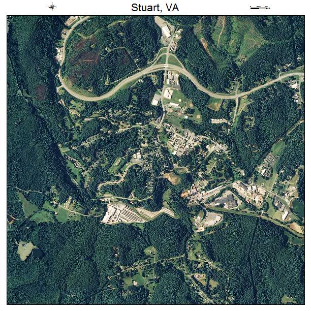 Stuart, VA air photo map