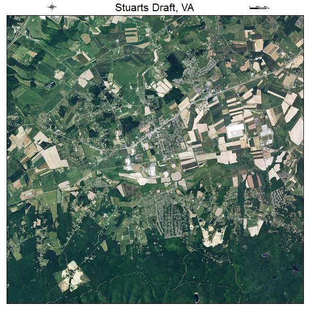 Stuarts Draft, VA air photo map