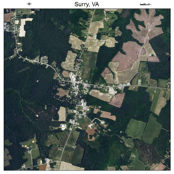 Surry, VA air photo map