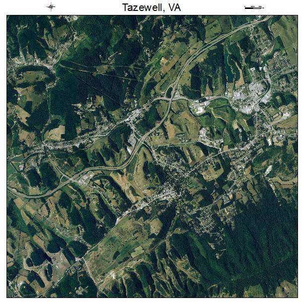 Tazewell, VA air photo map