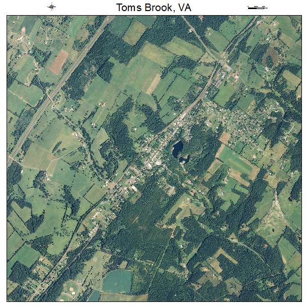 Toms Brook, VA air photo map
