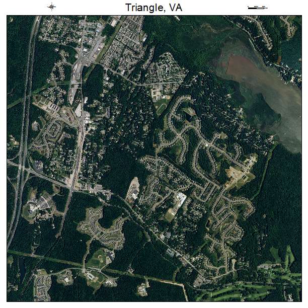 Triangle, VA air photo map