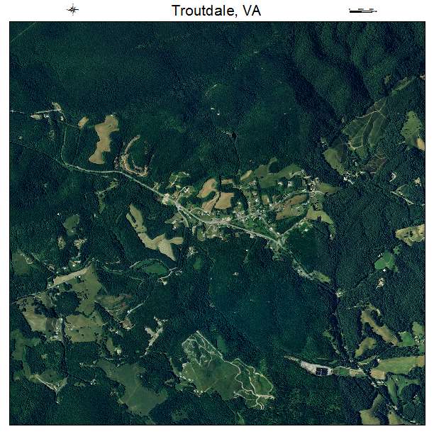 Troutdale, VA air photo map
