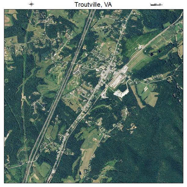 Troutville, VA air photo map