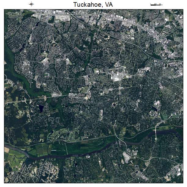 Tuckahoe, VA air photo map