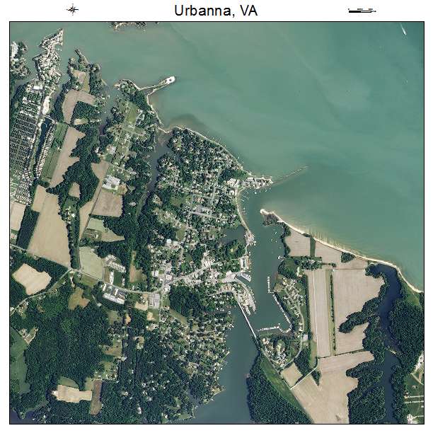 Urbanna, VA air photo map