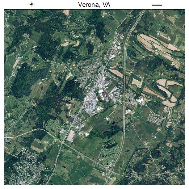 Verona, VA air photo map