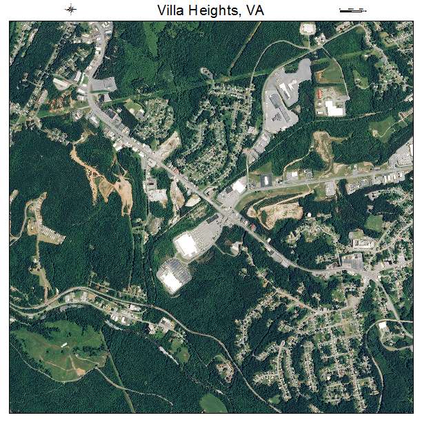 Villa Heights, VA air photo map