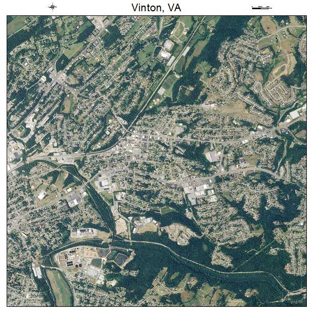 Vinton, VA air photo map