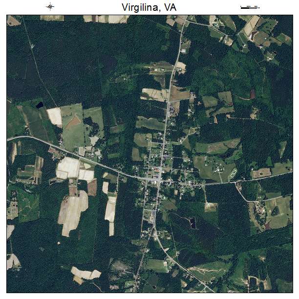 Virgilina, VA air photo map