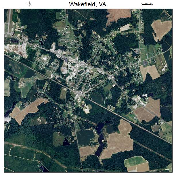 Wakefield, VA air photo map