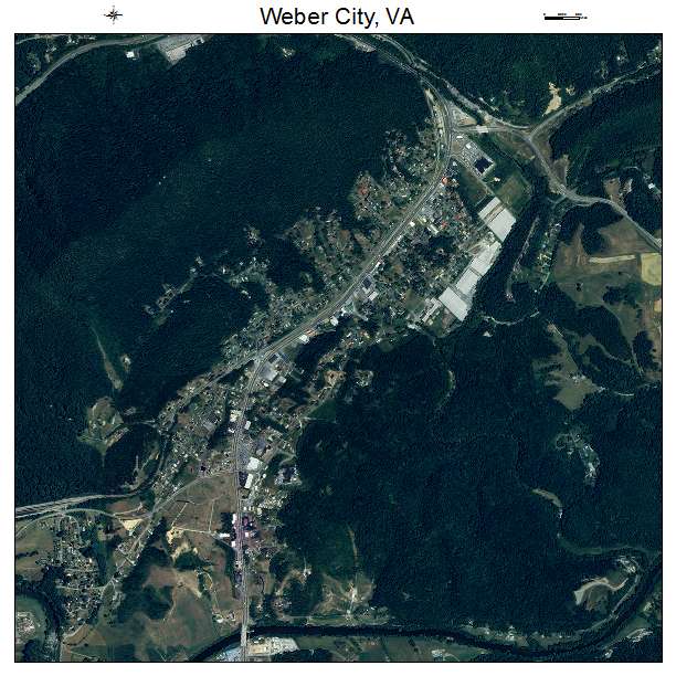 Weber City, VA air photo map