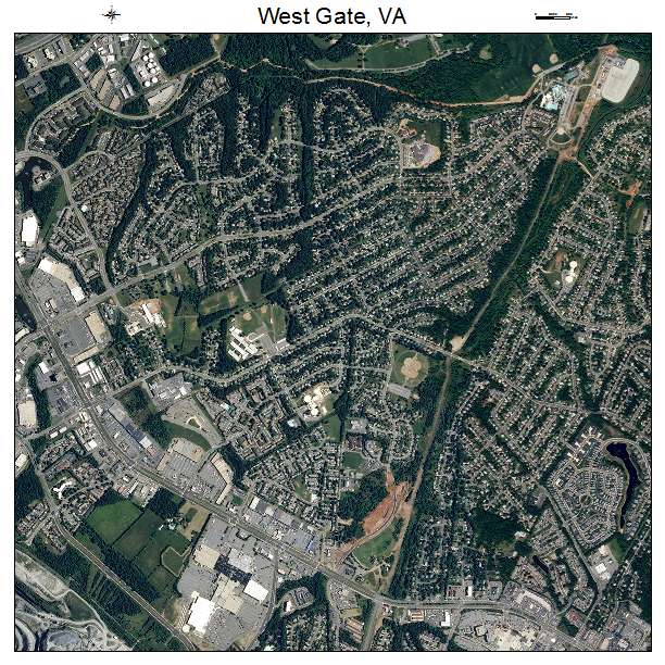West Gate, VA air photo map